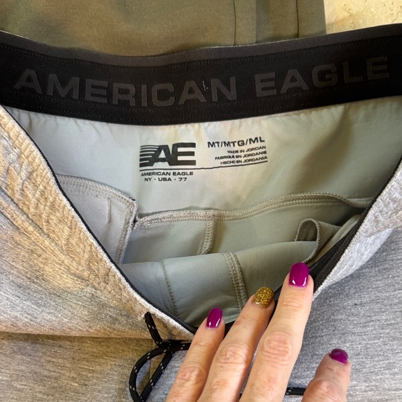 American Eagle Men’s Jogger Pants Set of 3- Black, Olive, and Gray (Sz-Med Tall) - Picture 2 of 5